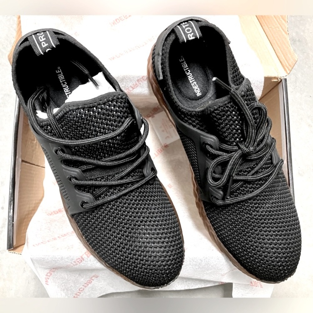 Indestructible Ryder Men's Black Mesh Steel Toe Work Sneakers Size US 9.5